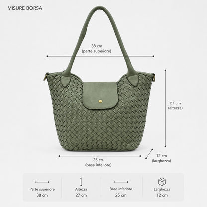 Borsa Mirelva a Spalla in Pelle Italiana.