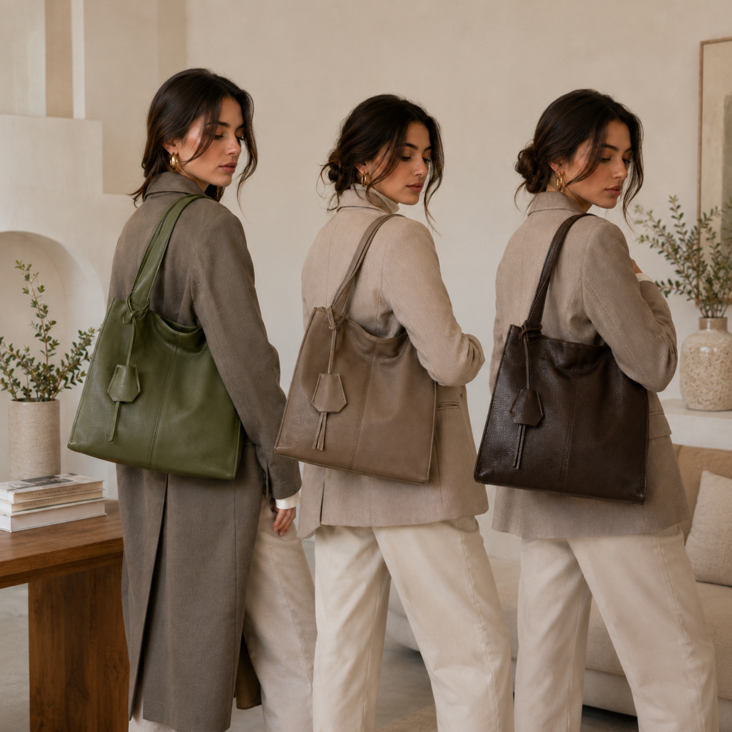Borsa Zoe a Spalla in Pelle Italiana.