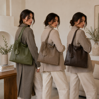 Borsa Zoe a Spalla in Pelle Italiana.