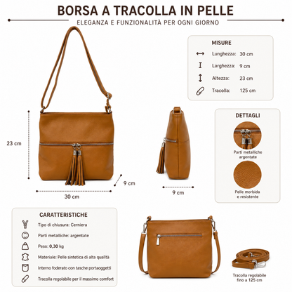 Borsa a Tracolla BE FREE in Vera Pelle Italiana