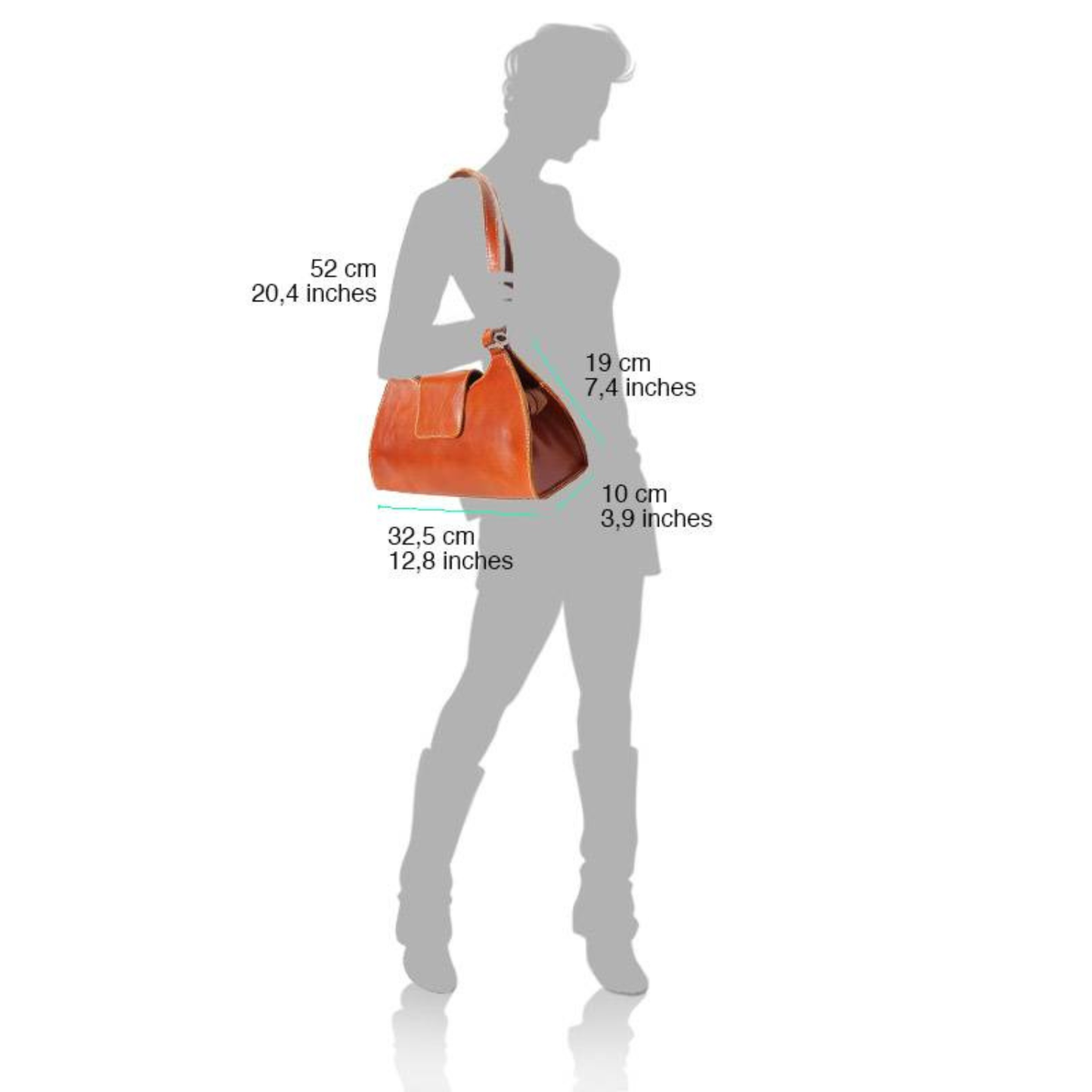 Borsa Floriana in Pelle – Borsa a Mano Donna