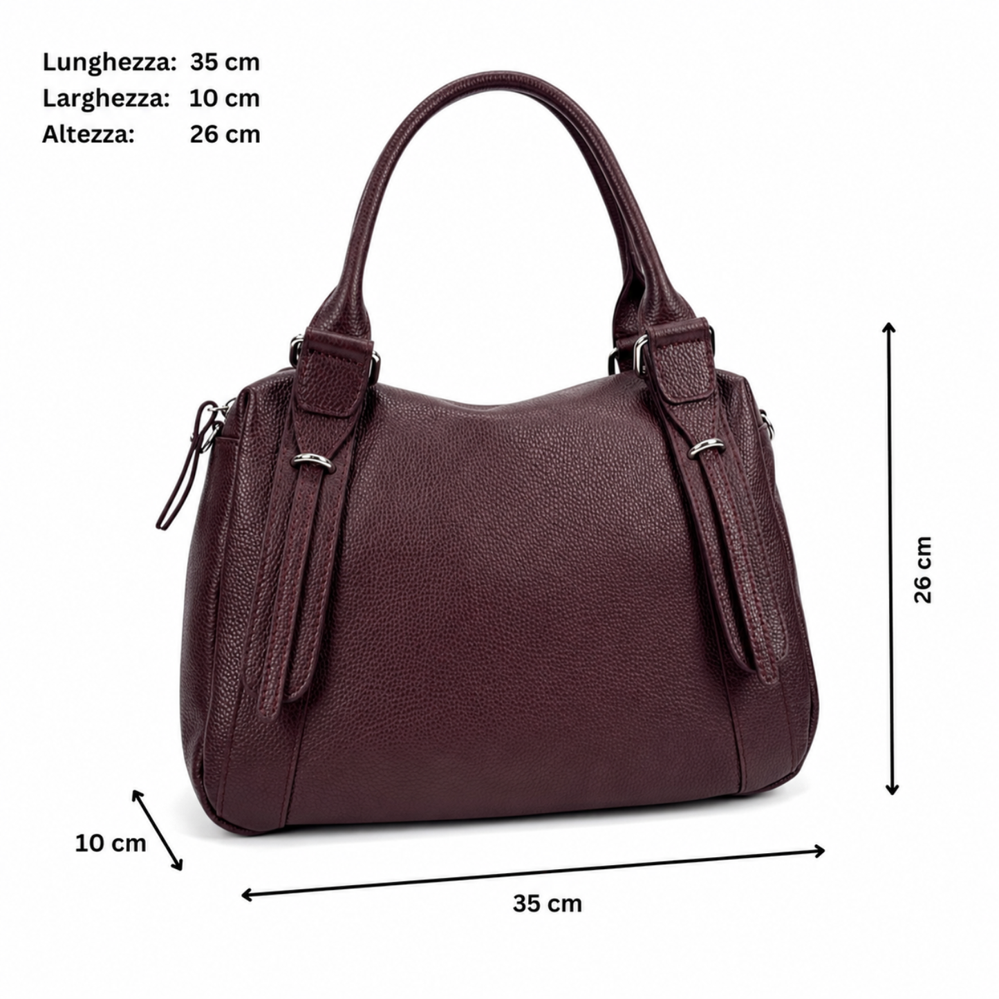 Borsa in Pelle Tina – Borsa a Mano Donna Made in Italy