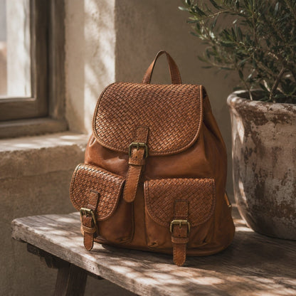 Zaino Marinella in Pelle Lavata Made in Italy