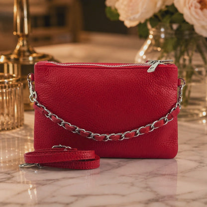 Pochette Fernanda in Pelle con Tracolla Removibile